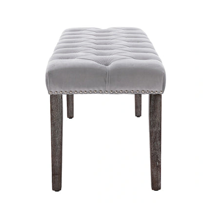 Upholstered Tufted Bench Ottoman Accent Bench