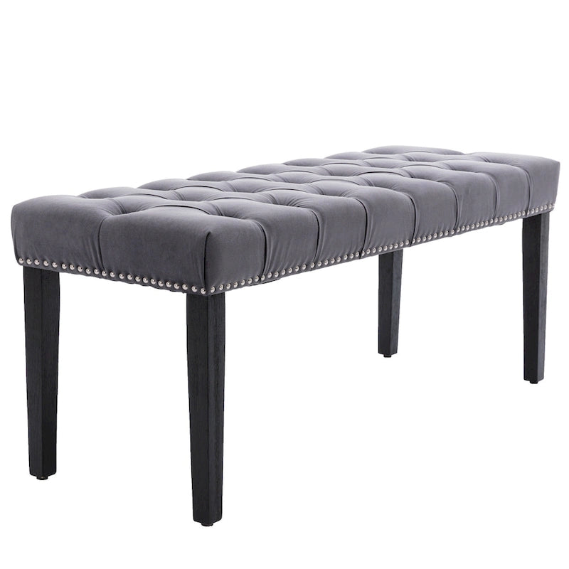 Upholstered Tufted Bench Ottoman Accent Bench