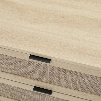 Rattan 3 Drawer Cabinet for bedroom living room