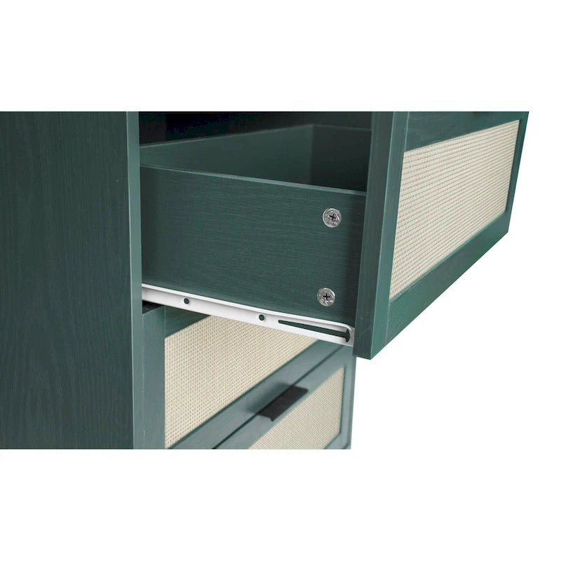 Rattan 3 Drawer Cabinet for bedroom living room