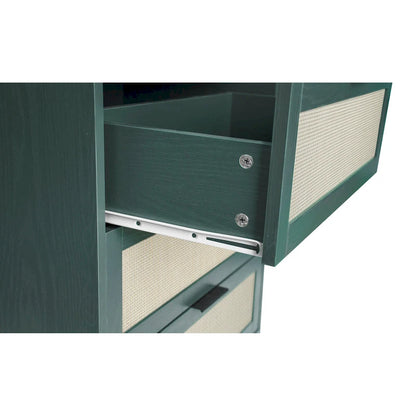 Rattan 3 Drawer Cabinet for bedroom living room