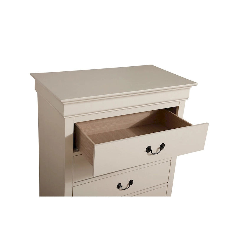 Louis Phillipe 5 Drawer Chest of Drawers (33 in L. X 18 in W. X 48 in H)