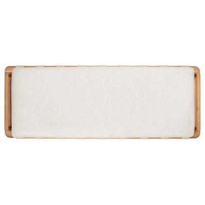 SAFAVIEH Couture Constantine Teak Cushion Bench - 70 W x 25.7 L x 18.5 H