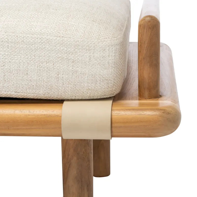 SAFAVIEH Couture Constantine Teak Cushion Bench - 70 W x 25.7 L x 18.5 H