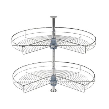 Dowell Lazy Susan 32 Diameter - 270 Degree Double Rack Stainless Steel