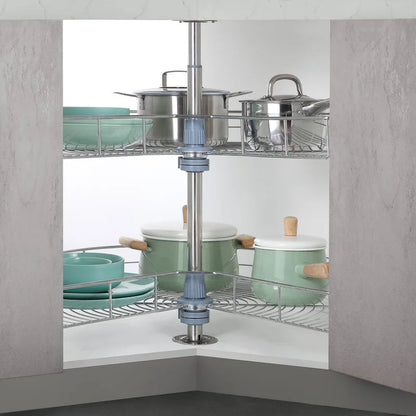 Dowell Lazy Susan 32 Diameter - 270 Degree Double Rack Stainless Steel