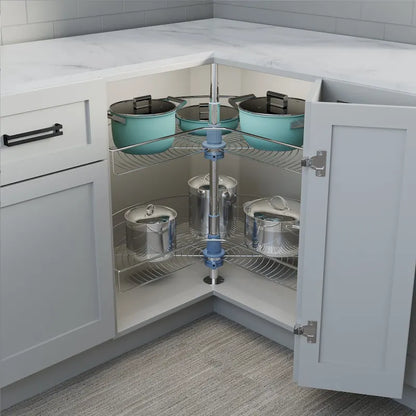 Dowell Lazy Susan 32 Diameter - 270 Degree Double Rack Stainless Steel