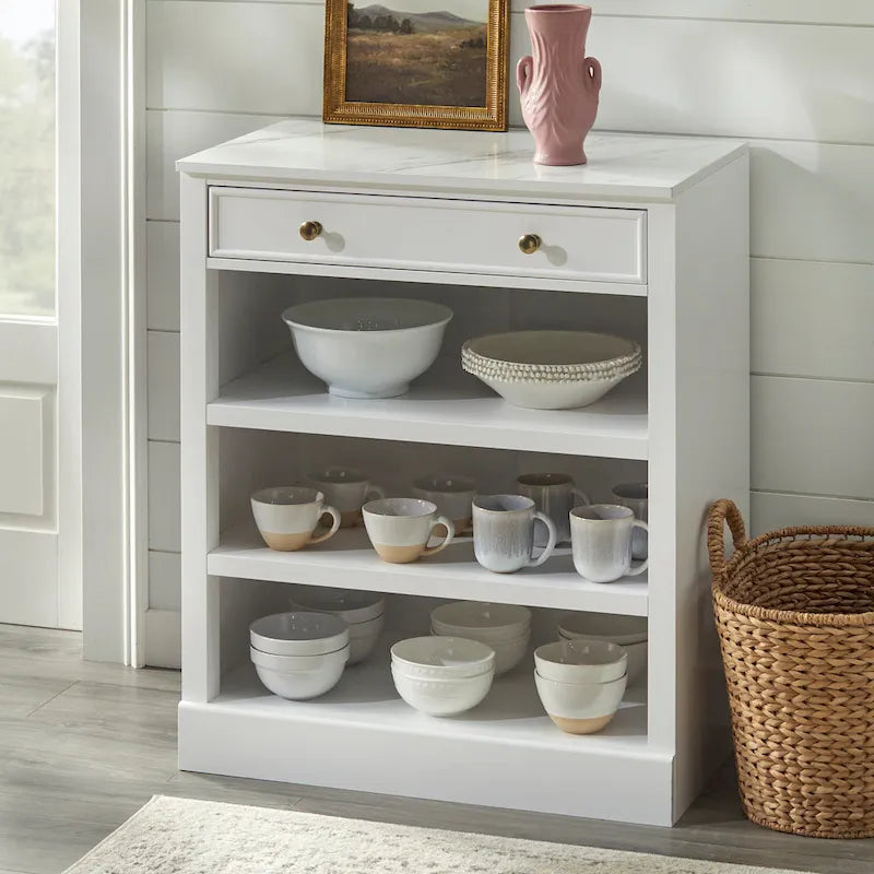 Lifestorey Monza 1-Drawer Cabinet with Shelves