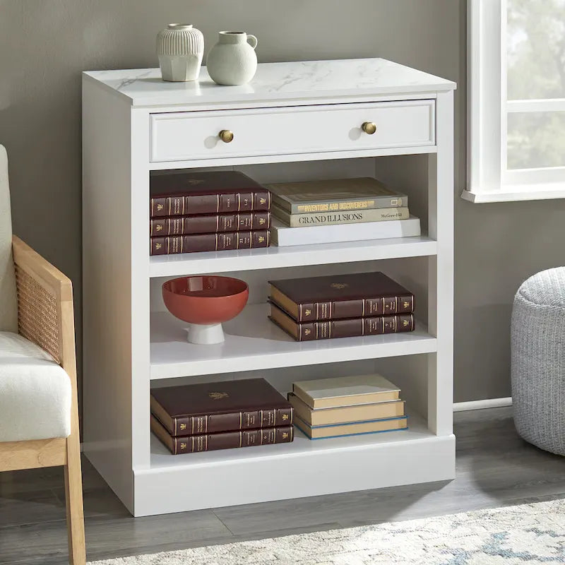 Lifestorey Monza 1-Drawer Cabinet with Shelves