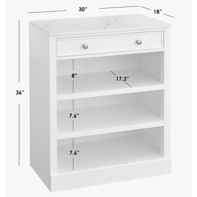 Lifestorey Monza 1-Drawer Cabinet with Shelves