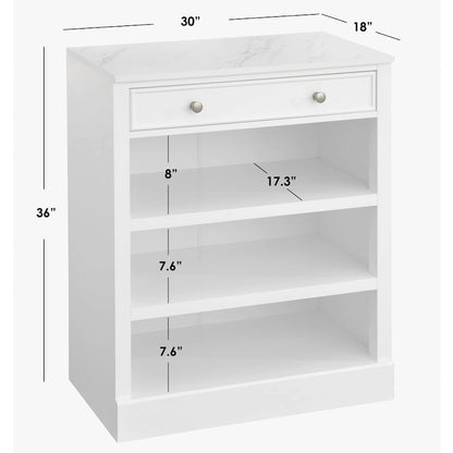 Lifestorey Monza 1-Drawer Cabinet with Shelves