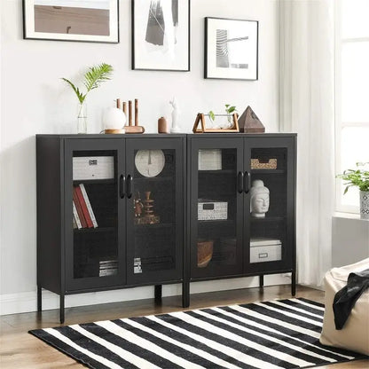 Metal Storage Cabinet with Mesh Doors - 15.7D x 31.5W x 41.3H