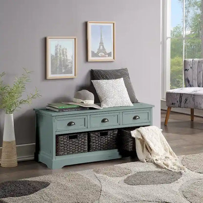homes collection wood storage bench