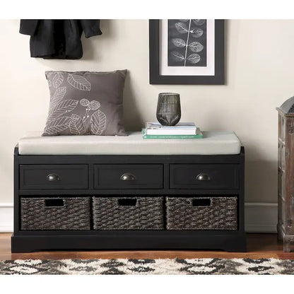 homes collection wood storage bench