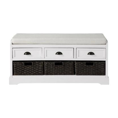homes collection wood storage bench
