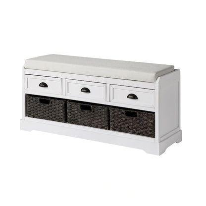 homes collection wood storage bench