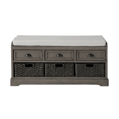 homes collection wood storage bench
