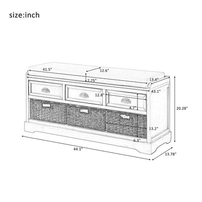 homes collection wood storage bench