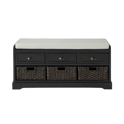 homes collection wood storage bench
