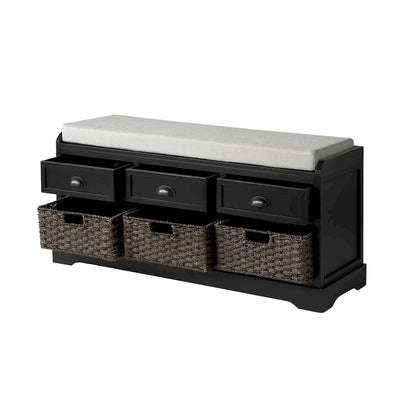 homes collection wood storage bench
