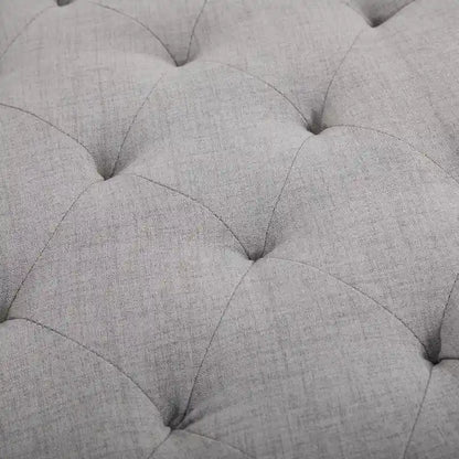 HOMCOM SimpleTufted Upholstered Ottoman Accent Bench with Soft Comfortable Cushion & Fashionable Modern Design