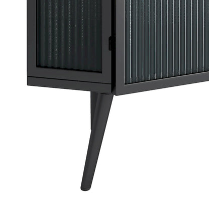 22.25 Floor Coner Cabinet with Tempered Glass Door
