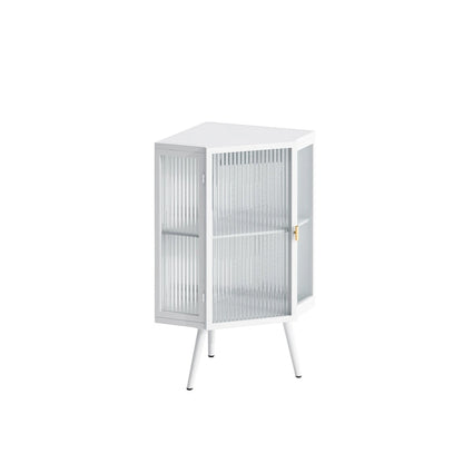 22.25 Floor Coner Cabinet with Tempered Glass Door