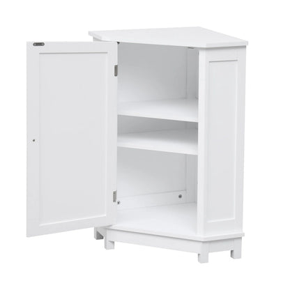 Bathroom MDF Cabinet Triangle Corner Storage Cabinet with Adjustable Shelf
