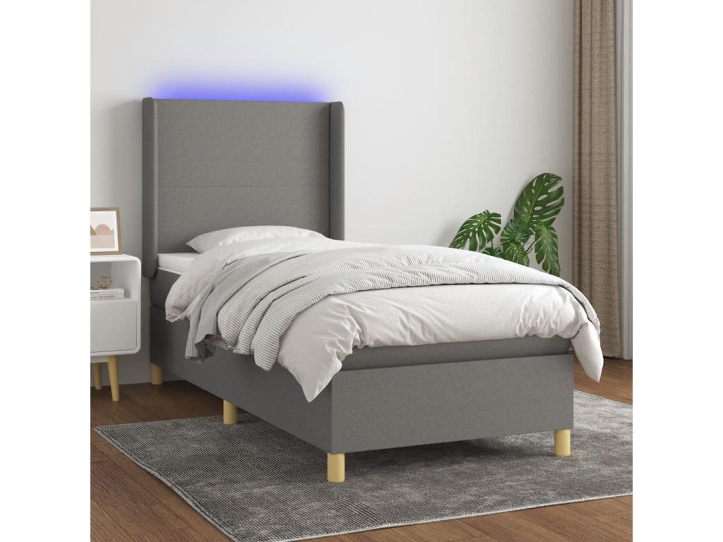 Gray Fabric Mattress, 90 x 200 cm