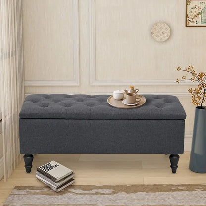 Maypex 38 Fabric Upholstered Tufted Storage Bench