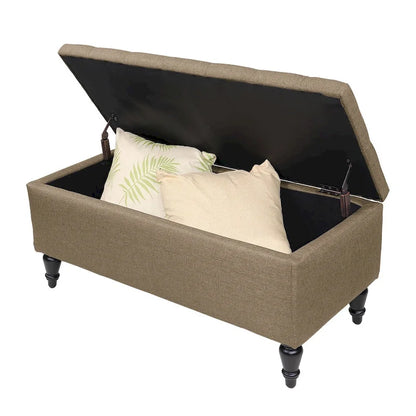 Maypex 38 Fabric Upholstered Tufted Storage Bench