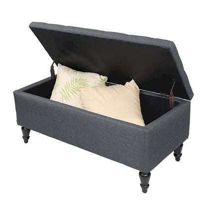 Maypex 38 Fabric Upholstered Tufted Storage Bench