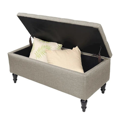 Maypex 38 Fabric Upholstered Tufted Storage Bench