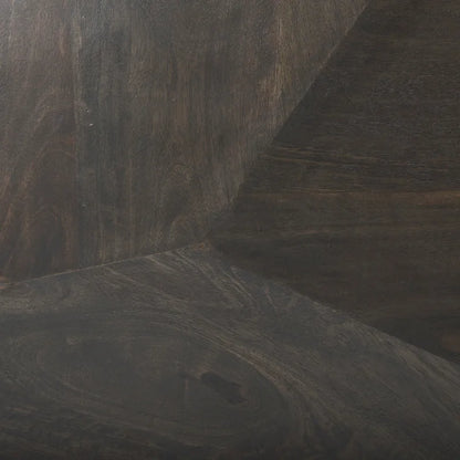 Darwin Brown Solid Wood Gold Metal Base 4 Cabinet Door Sideboard - 80.1L x 17.3W x 29.9H