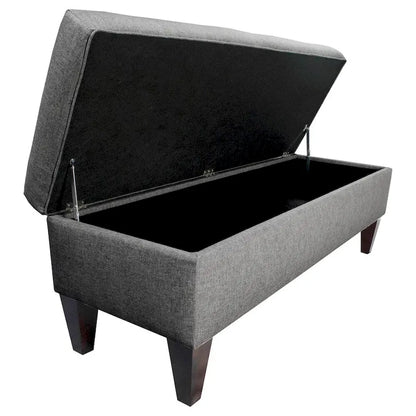 Brooke 10-button Tufted Upholstered Long Storage Bench Ottoman