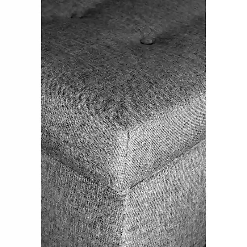 Brooke 10-button Tufted Upholstered Long Storage Bench Ottoman