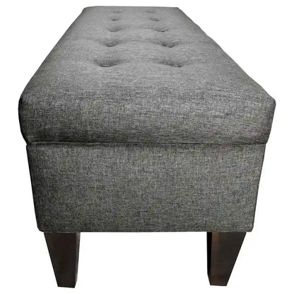 Brooke 10-button Tufted Upholstered Long Storage Bench Ottoman