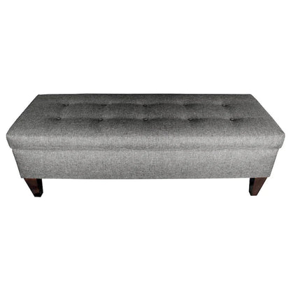 Brooke 10-button Tufted Upholstered Long Storage Bench Ottoman