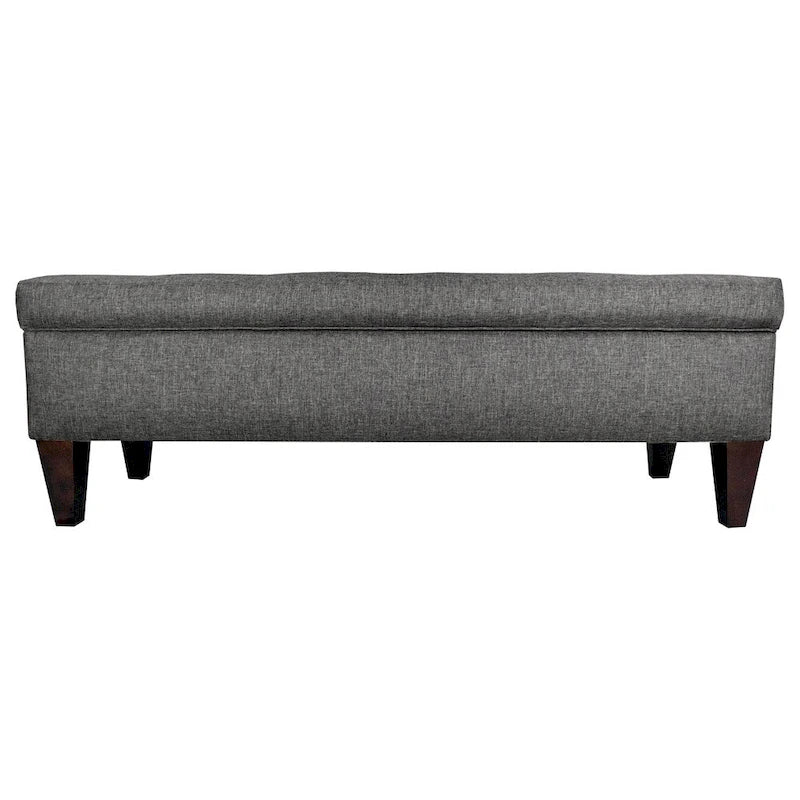 Brooke 10-button Tufted Upholstered Long Storage Bench Ottoman