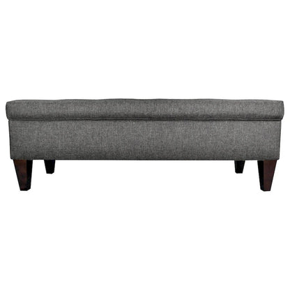 Brooke 10-button Tufted Upholstered Long Storage Bench Ottoman