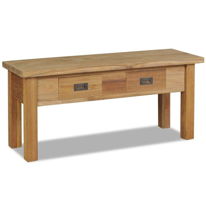 vidaXL Hall Bench Solid Teak 35.4x11.8x15.7