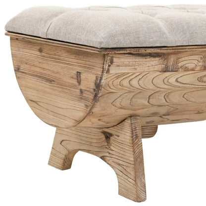 vidaXL Storage Bench 40.6 Solid Wood Fir - 40.6 x 20.1 x 17.3