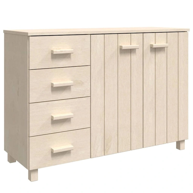 vidaXL Sideboard Buffet Console Cabinet for Kitchen HAMAR Solid Wood Pine - 44.5 x 15.7 x 31.5