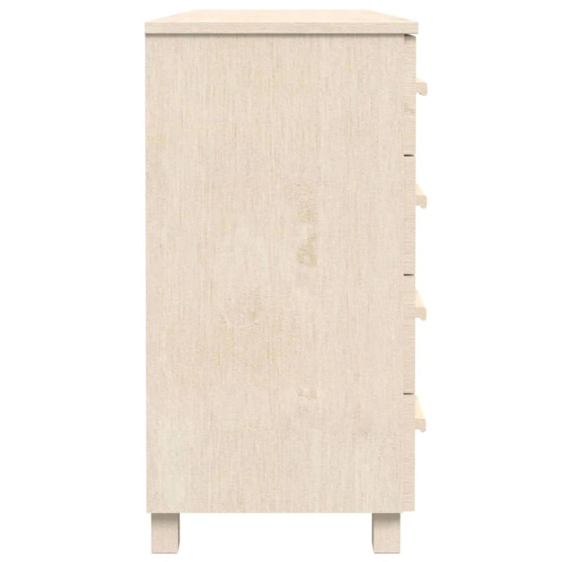 vidaXL Sideboard Buffet Console Cabinet for Kitchen HAMAR Solid Wood Pine - 44.5 x 15.7 x 31.5