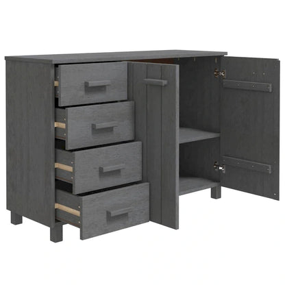 vidaXL Sideboard Buffet Console Cabinet for Kitchen HAMAR Solid Wood Pine - 44.5 x 15.7 x 31.5