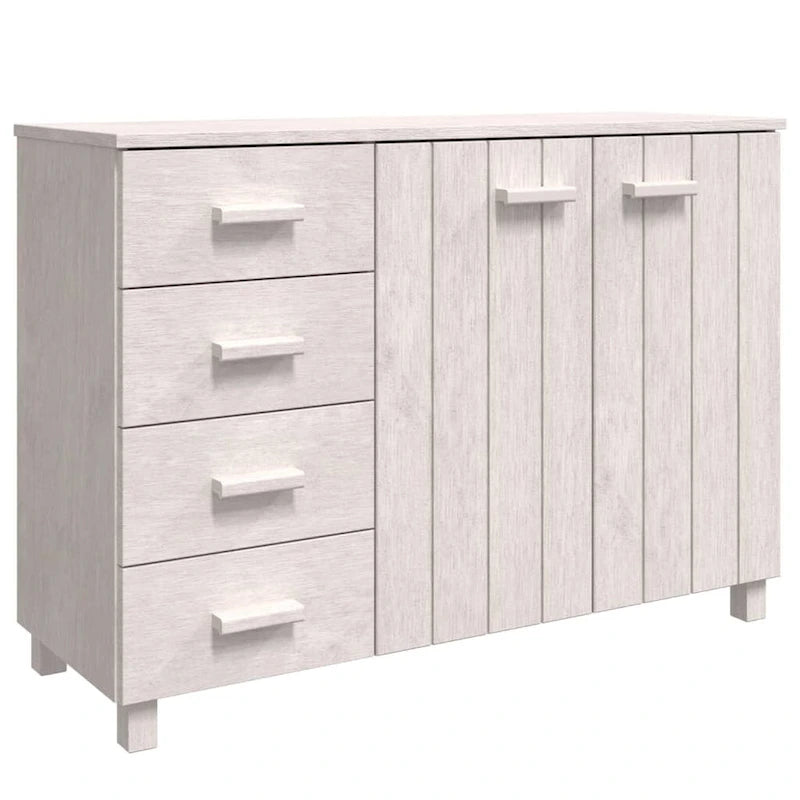 vidaXL Sideboard Buffet Console Cabinet for Kitchen HAMAR Solid Wood Pine - 44.5 x 15.7 x 31.5
