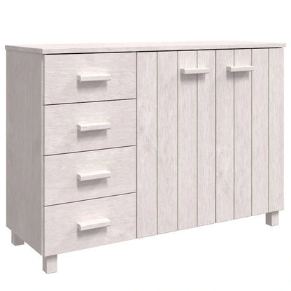 vidaXL Sideboard Buffet Console Cabinet for Kitchen HAMAR Solid Wood Pine - 44.5 x 15.7 x 31.5