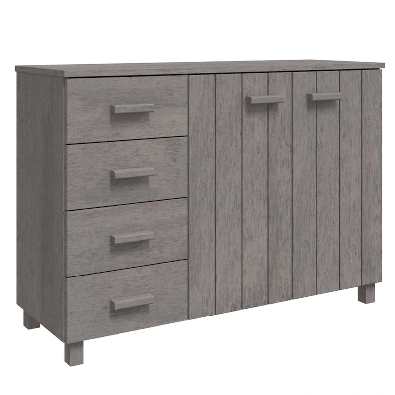 vidaXL Sideboard Buffet Console Cabinet for Kitchen HAMAR Solid Wood Pine - 44.5 x 15.7 x 31.5