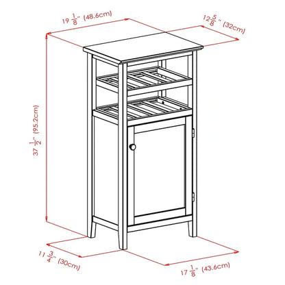 Alta Wine Cabinet, Espresso - 19.13 x 12.72 x 37.48 inches