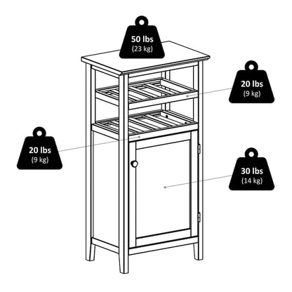 Alta Wine Cabinet, Espresso - 19.13 x 12.72 x 37.48 inches